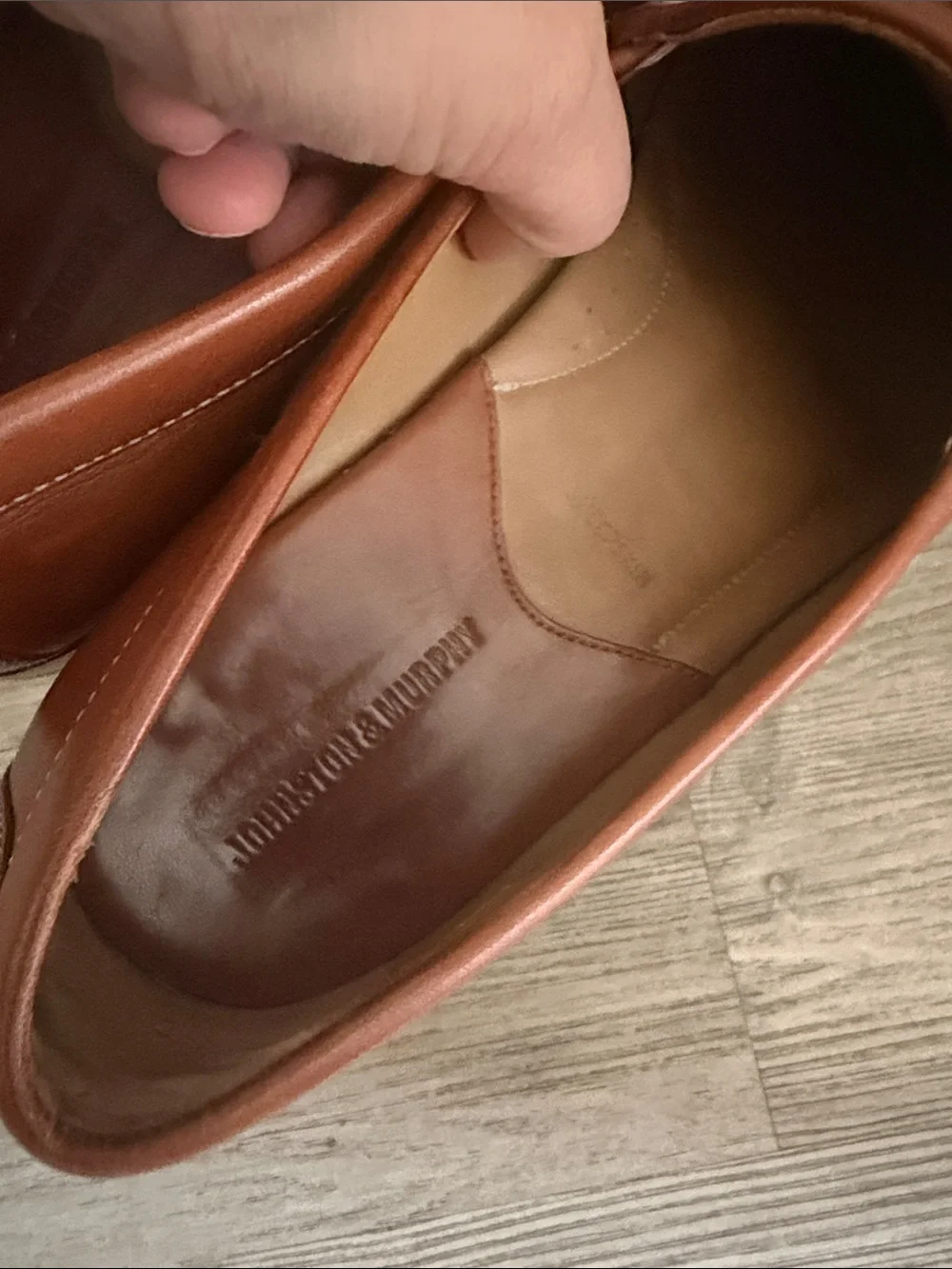 Johnston & Murphy Sheepskin Leather Tassel Loafers Men's Size 11